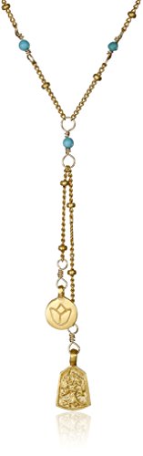 Algopix Similar Product 15 - Satya Jewelry Gold Turquoise Mini Lotus