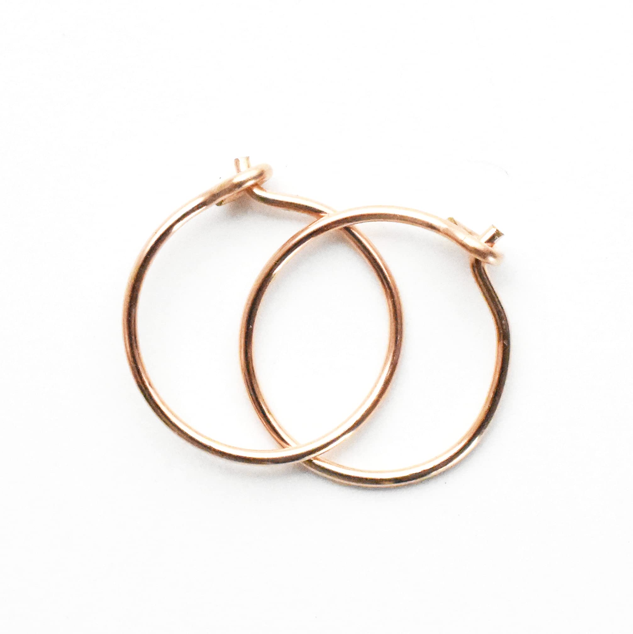 Algopix Similar Product 12 - Small 14k Rose Gold Fill Hoops