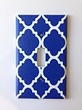 Algopix Similar Product 14 - Blue Quatrefoil Light Switch Cover