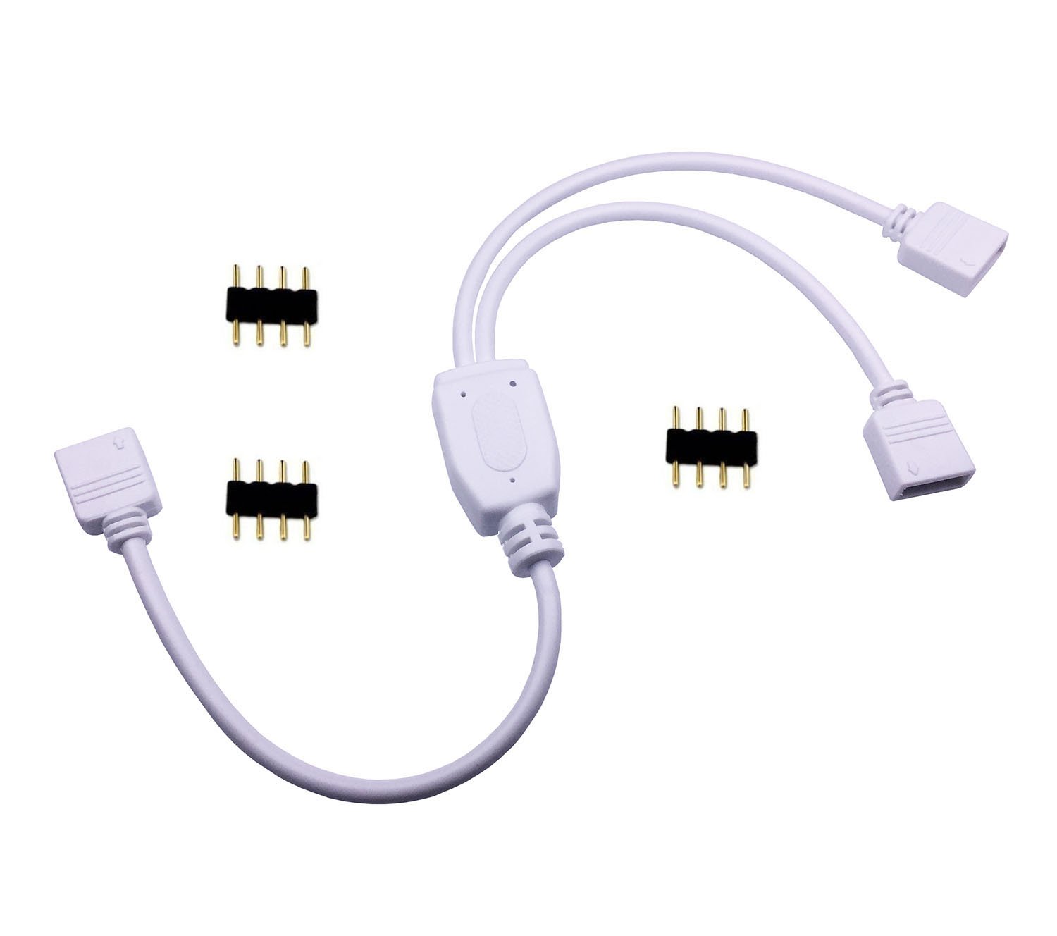 Algopix Similar Product 9 - TronicsPros 4 Pin LED Splitter Cable 