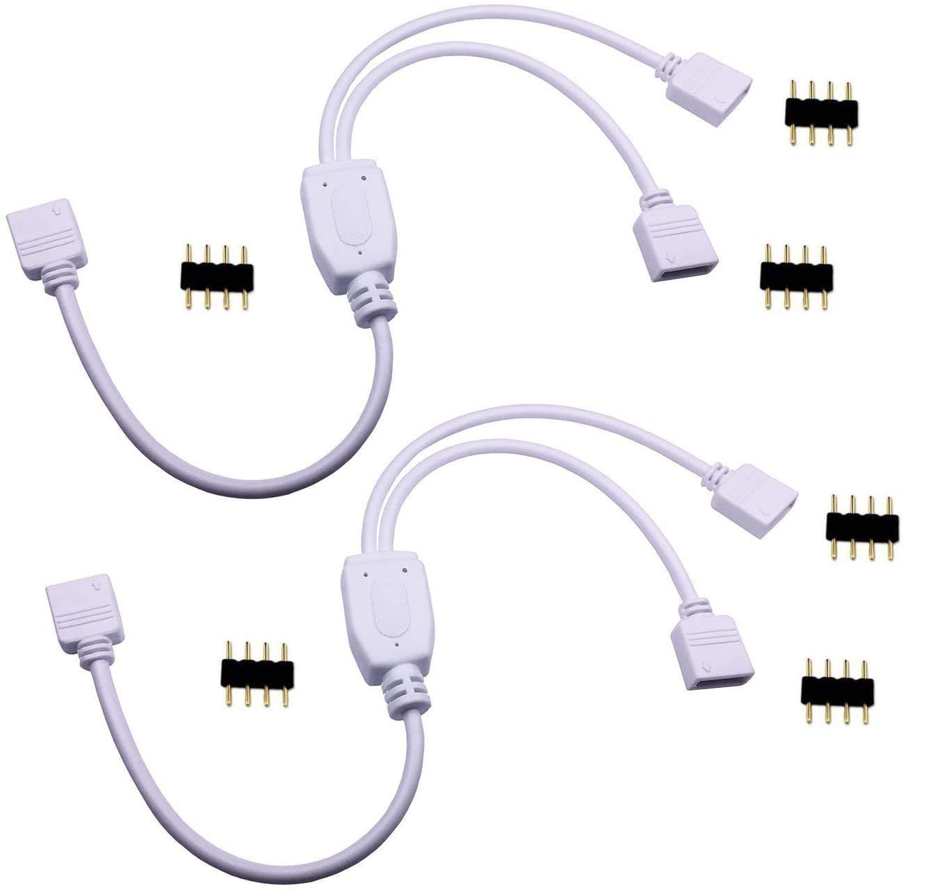 Algopix Similar Product 8 - TronicsPros 2pcs 4 Pin LED Splitter