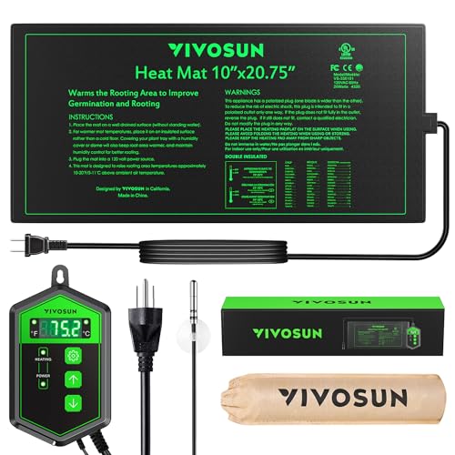 Algopix Similar Product 10 - VIVOSUN 10x 2075 Seedling Heat Mat