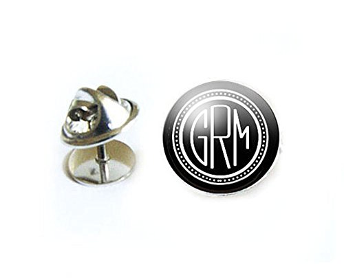 Algopix Similar Product 12 - Monogram Tie Tack, Personalized Tie Pin