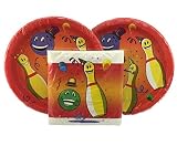 Algopix Similar Product 5 - Kids Bowling Party Plate and Napkin