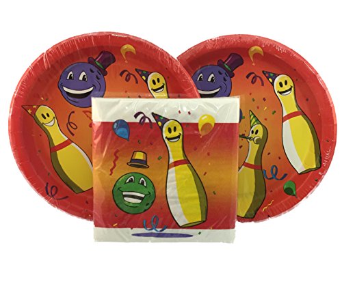 Algopix Similar Product 13 - Kids Bowling Party Plate and Napkin