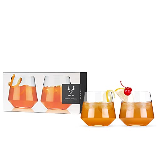 Algopix Similar Product 19 - Viski Raye Angled Crystal Tumblers Set