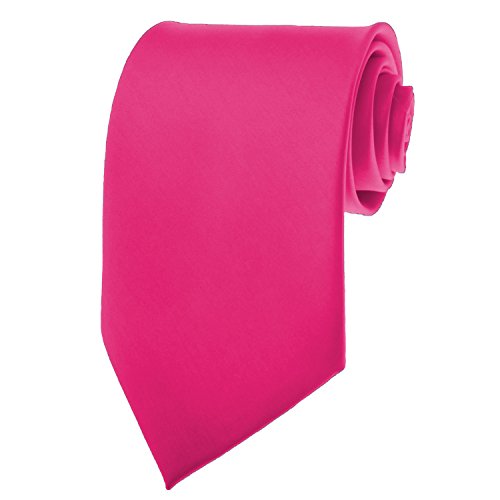 Algopix Similar Product 10 - Fuchsia Necktie SOLID Mens Neck Tie