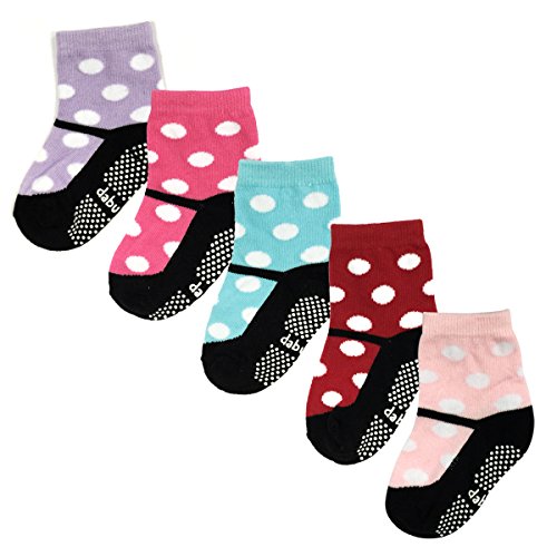 Algopix Similar Product 9 - Dabuyu NonSlip Cute Mary Jane Socks