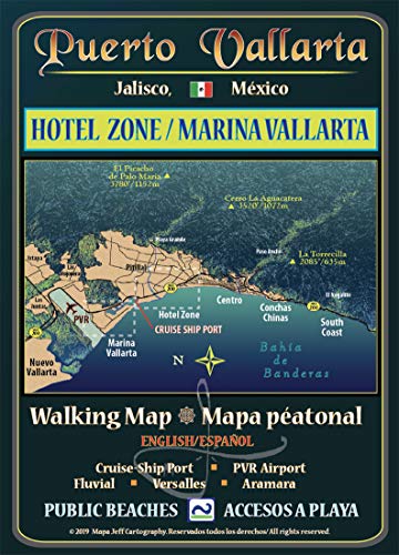 Algopix Similar Product 4 - Puerto Vallarta Walking Map Hotel Zone