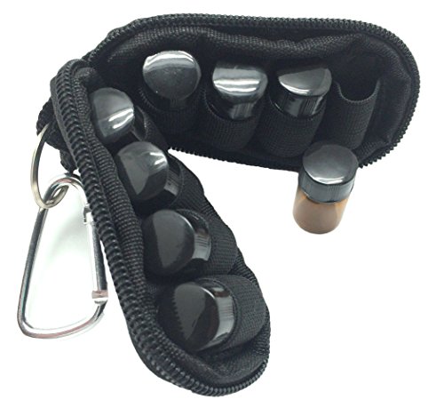 Algopix Similar Product 7 - Black Keychain Travel Bag Essential Oil
