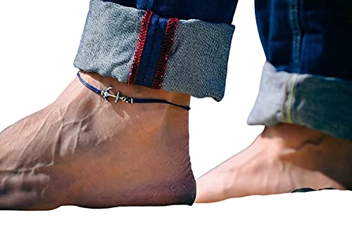 Algopix Similar Product 7 - Anchor anklet for men mens anklet