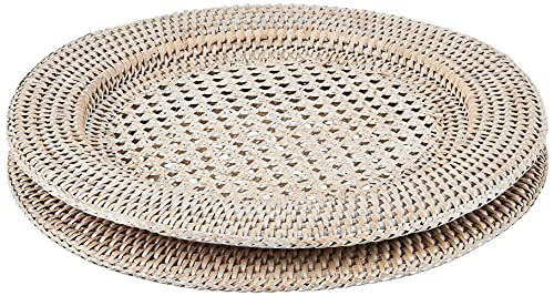 Algopix Similar Product 7 - KOUBOO Round Rattan Charger Plate