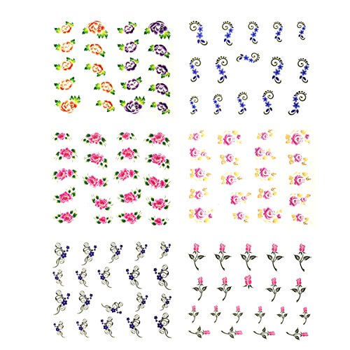 Algopix Similar Product 7 - AllyDrew Florals Water Slide Nail Art