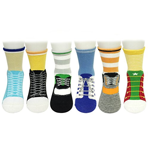 Algopix Similar Product 2 - Bowbear Baby 6 Pair Smiley Sneakers