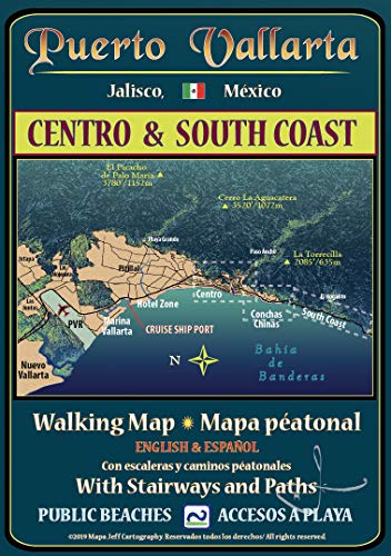Algopix Similar Product 20 - Puerto Vallarta Walking Map Centro 