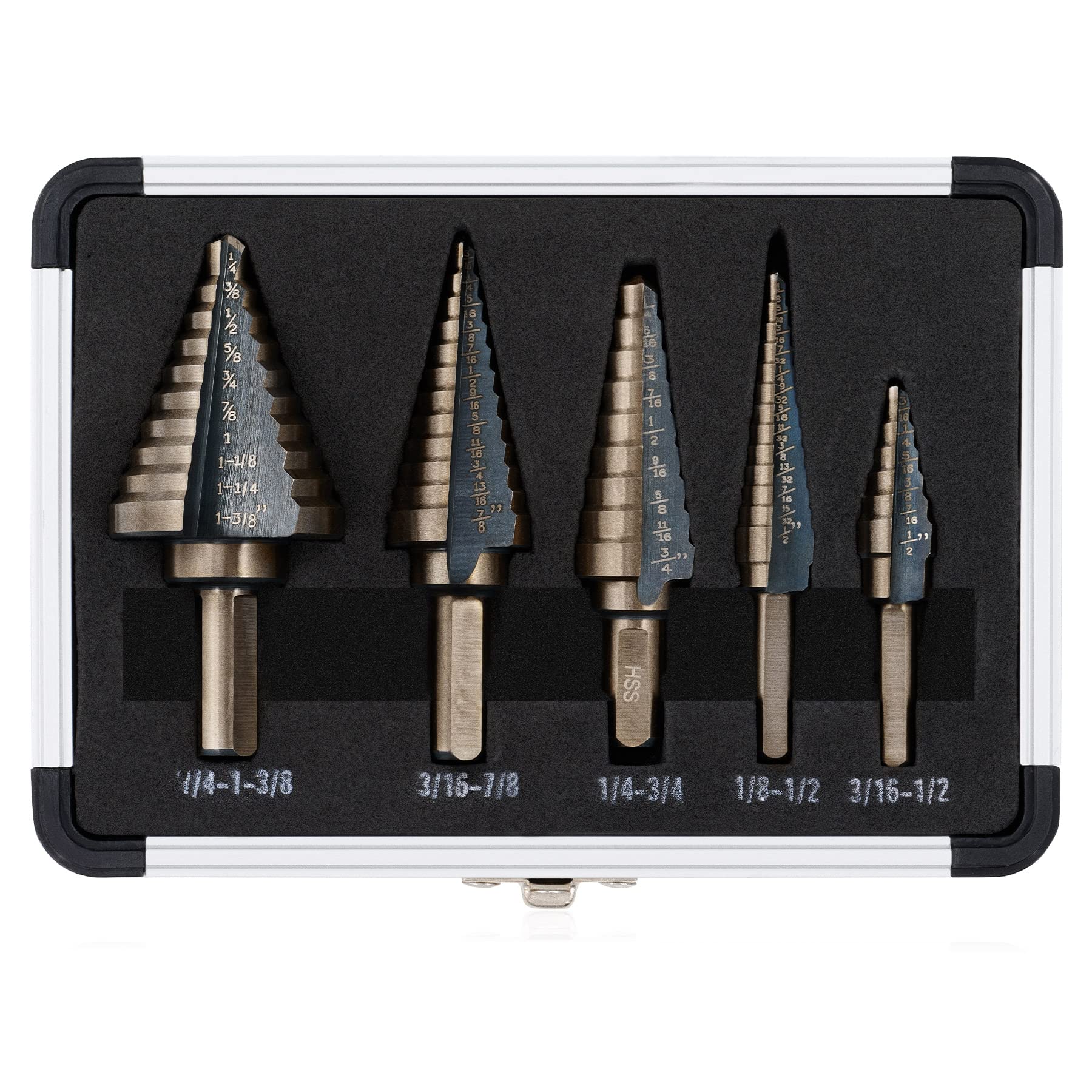 Algopix Similar Product 6 - ZELCAN Step Drill Bits HSS 5PCS