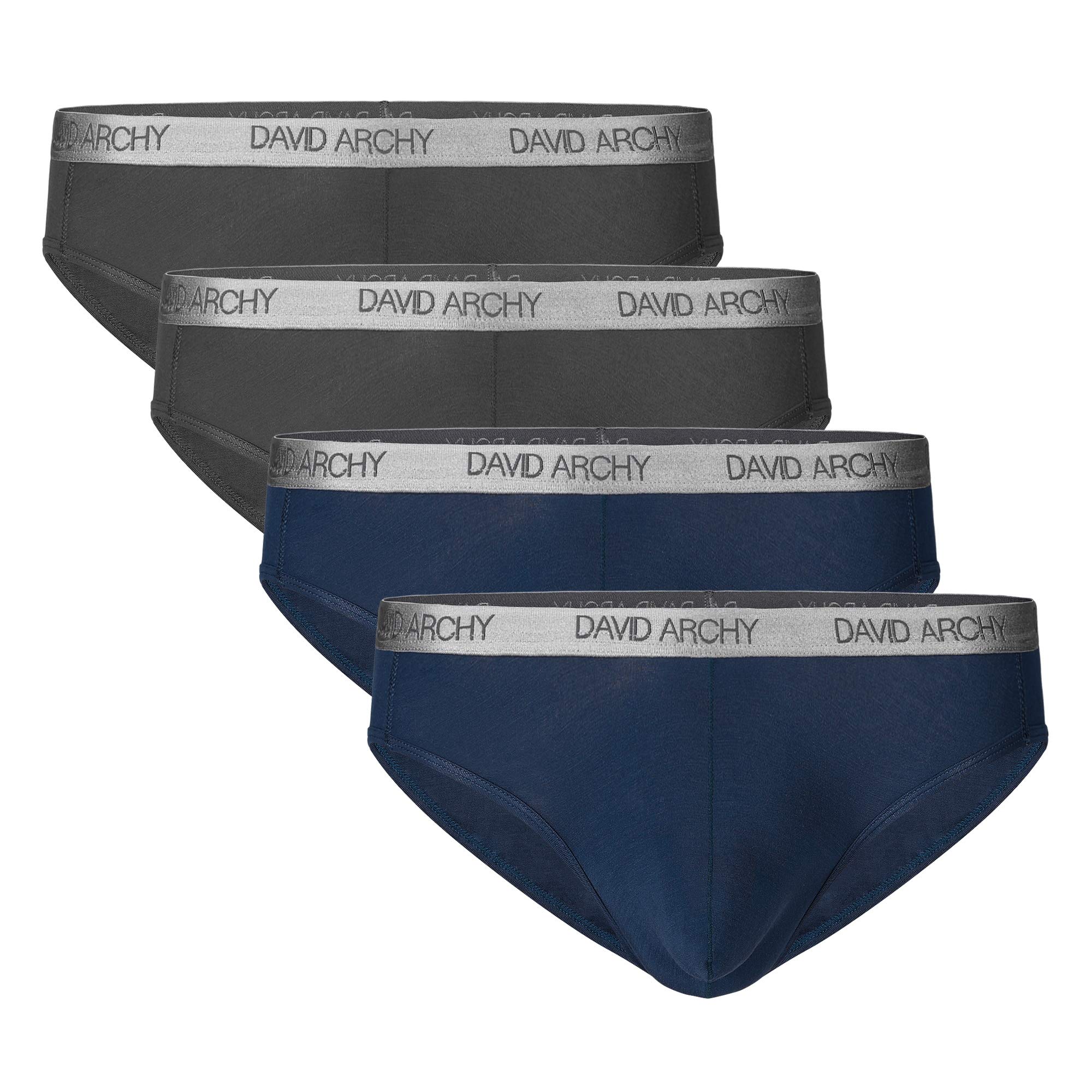 Algopix Similar Product 16 - DAVID ARCHY Mens 4 Pack Micro Modal