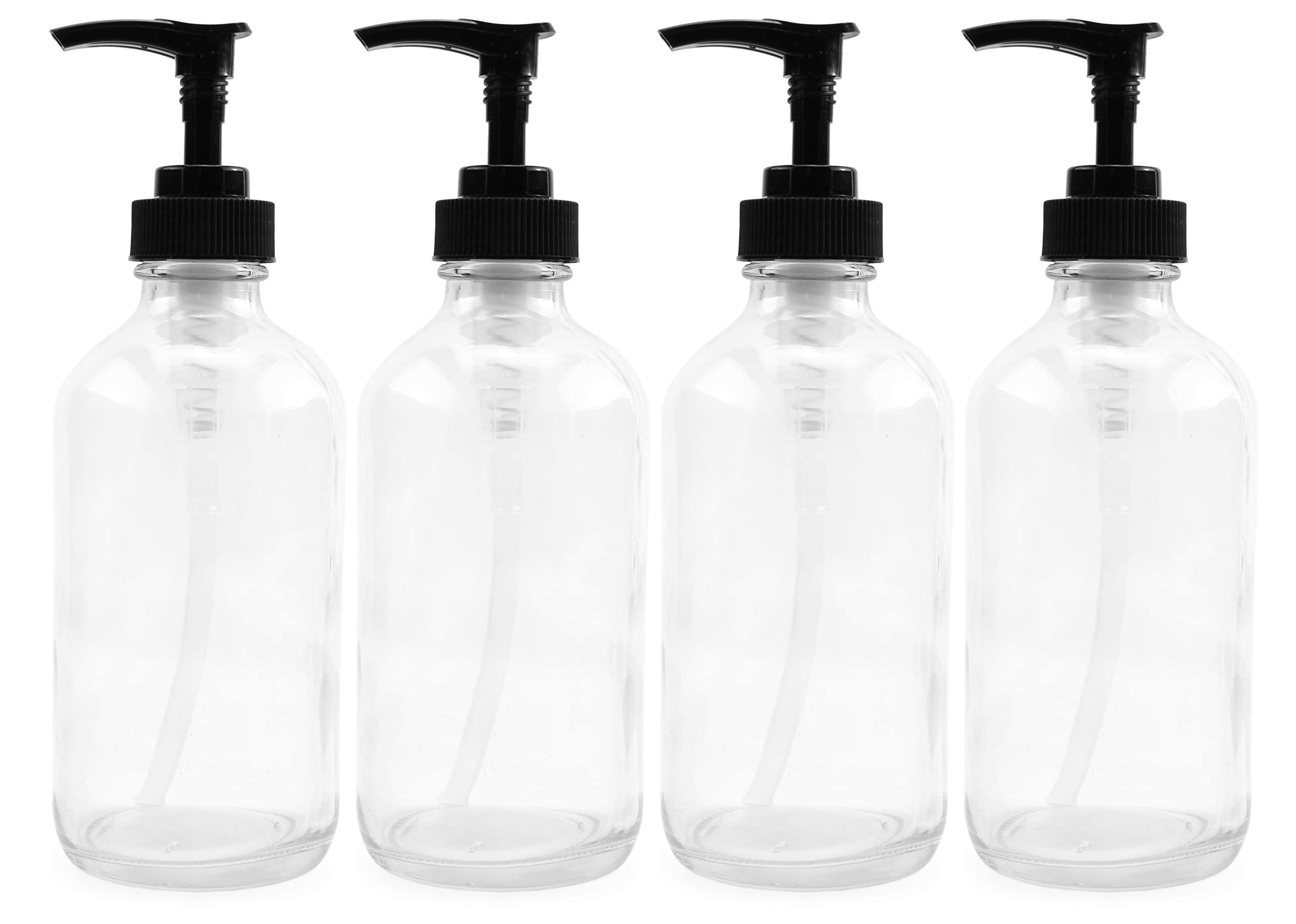 Algopix Similar Product 7 - 8oz Clear Glass Pump Bottles 4Pack