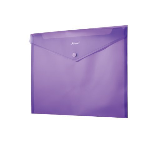 Algopix Similar Product 11 - Rexel Joy A4 Popper Wallet - Purple