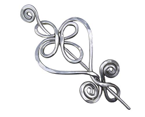 Algopix Similar Product 1 - Celtic Heart Aluminum Shawl Pin