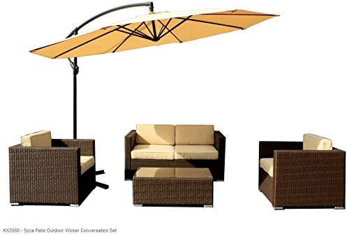 Algopix Similar Product 17 - 4Pcs PE Resin Rustic Dark Brown Patio