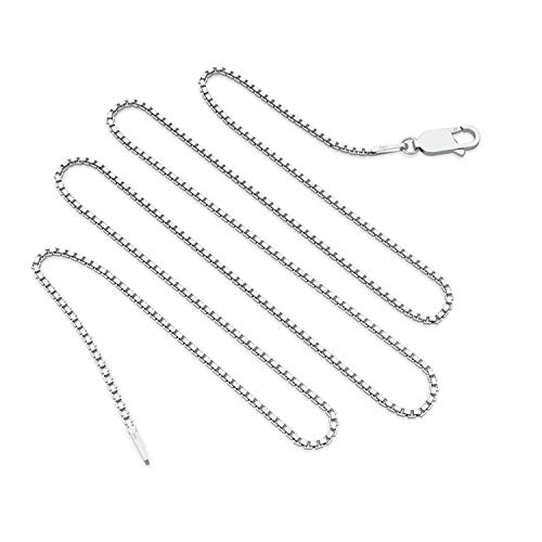 Algopix Similar Product 12 - 925 Sterling Silver 8MM Box Chain