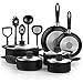 Algopix Similar Product 17 - Vremi 15 Piece Nonstick Cookware Set 