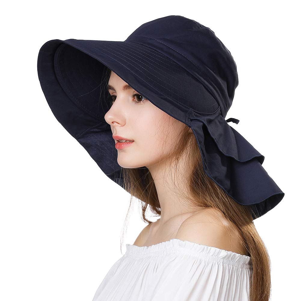 Algopix Similar Product 4 - Summer Bill Flap Cap SPF 50 Cotton Sun