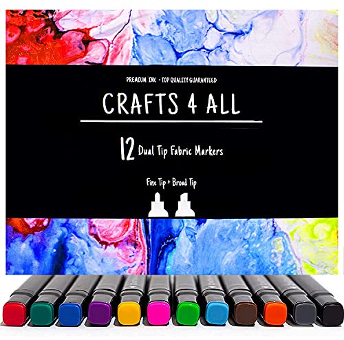 Algopix Similar Product 18 - Fabric Markers Pens Permanent 12 Pack