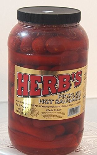 Algopix Similar Product 4 - Herbs RED HOT Pickled Sausage 1 Gal