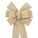 Algopix Similar Product 9 - Natural Burlap Handcrafted Wreath Bow