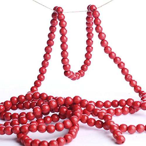 Algopix Similar Product 2 - Red Wooden Bead 9 Foot Christmas