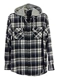Algopix Similar Product 8 - Gioberti Mens Removable Hoodie Plaid