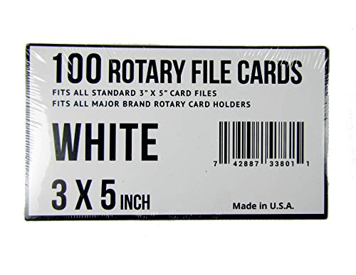 Algopix Similar Product 16 - 3x5 Rotary File Refill Cards 100 Fits