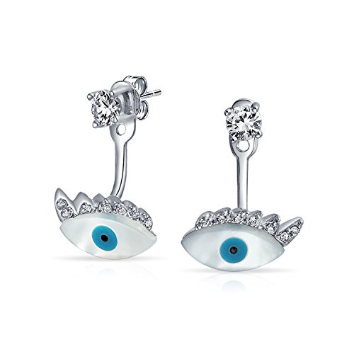 Algopix Similar Product 9 - White Mop Evil Eye Lid Cubic Zirconia