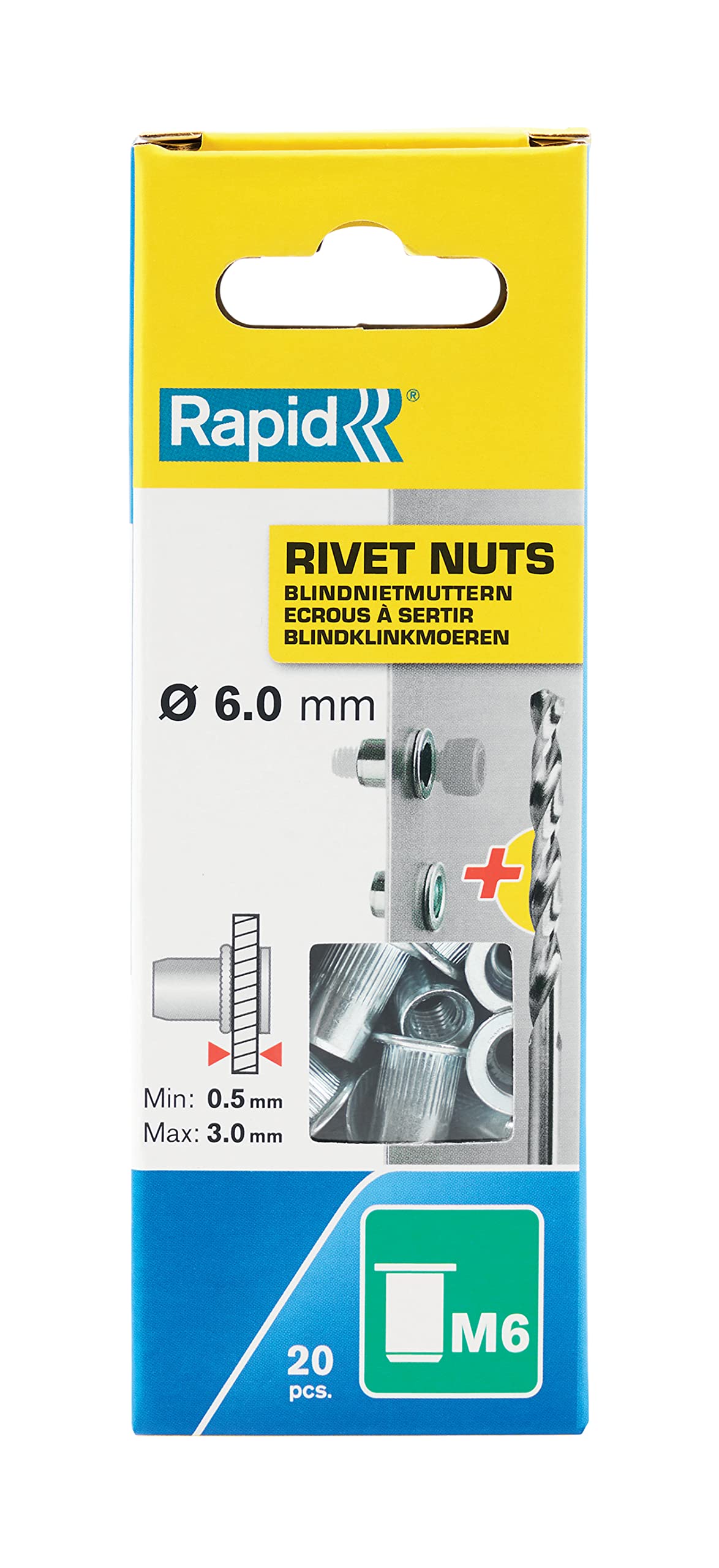 Algopix Similar Product 10 - RAPID M6 5000673 Rivet Nuts 6 mm