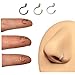Algopix Similar Product 7 - Set of Tiny Fake Nose Rings No Piercing