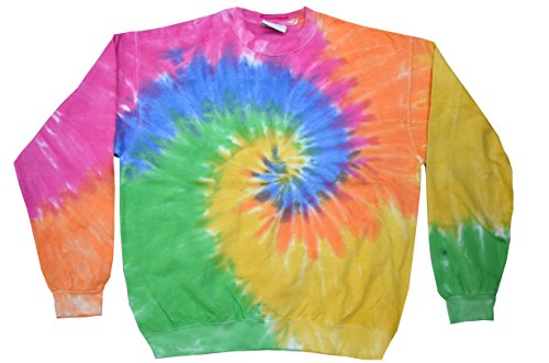Algopix Similar Product 6 - Colortone Tie Dye Crew Neck Fleece