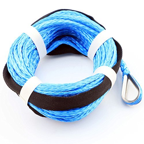 Algopix Similar Product 10 - Blue Dyneema Synthetic Winch Rope Cable