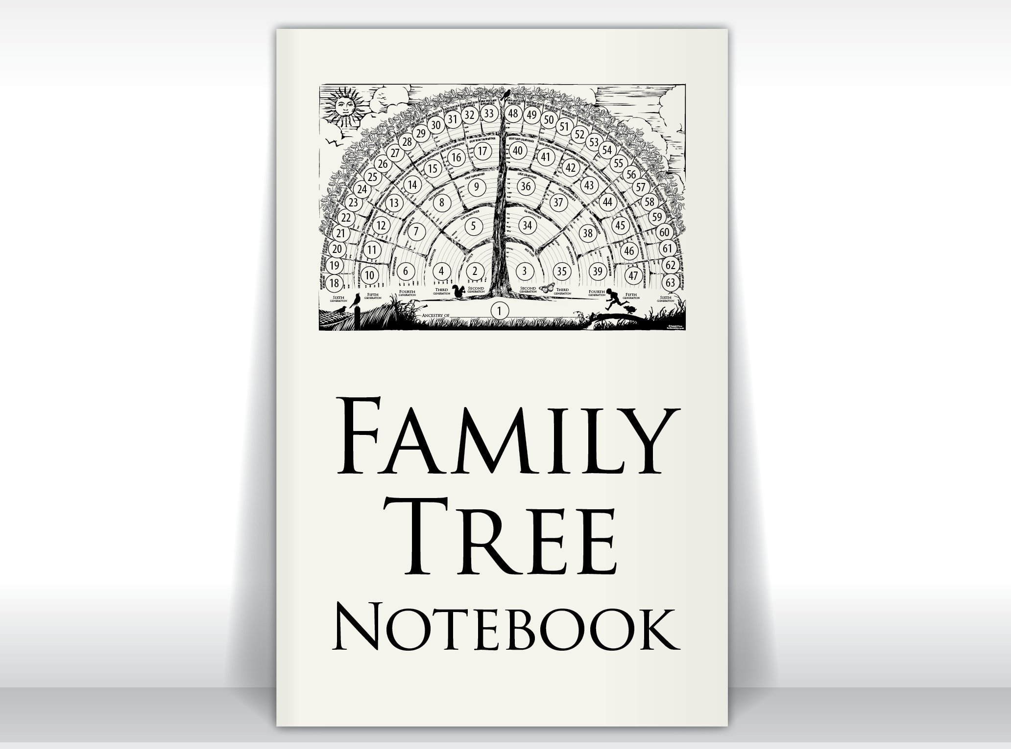 Algopix Similar Product 11 - Family Tree Notebook 2booksperorder