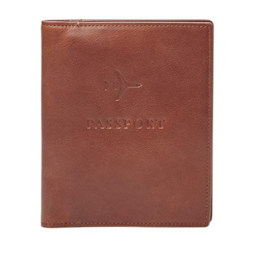 Algopix Similar Product 5 - Fossil mens Case Cognac passport
