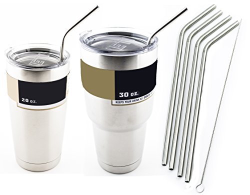 Algopix Similar Product 5 - 4 Bend Stainless Steel Straws Extra