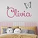 Algopix Similar Product 14 - Custom Name Butterfly Wall Decal 