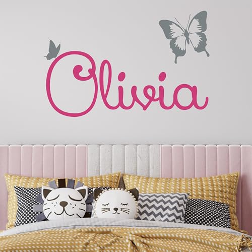 Algopix Similar Product 5 - Custom Name Butterfly Wall Decal 