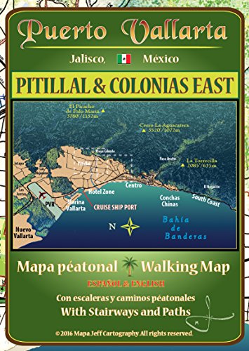 Algopix Similar Product 17 - Puerto Vallarta Walking Map Pitillal 