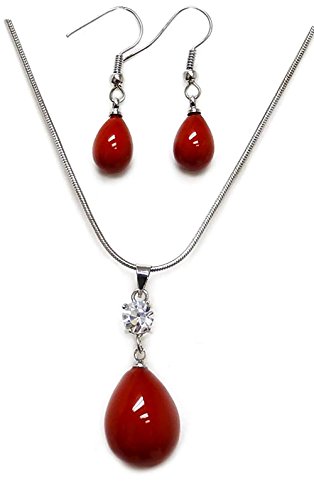 Algopix Similar Product 5 - Pearl Bead Necklace Earrings Gift