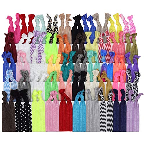 Algopix Similar Product 17 - Kenz Laurenz 100 Hair Ties No Crease