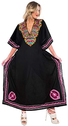 Algopix Similar Product 9 - LA LEELA Womens Maxi Kaftan Tank Dress