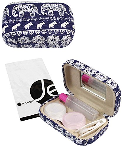 Algopix Similar Product 15 - JAVOedge Blue Elephant Print Contact