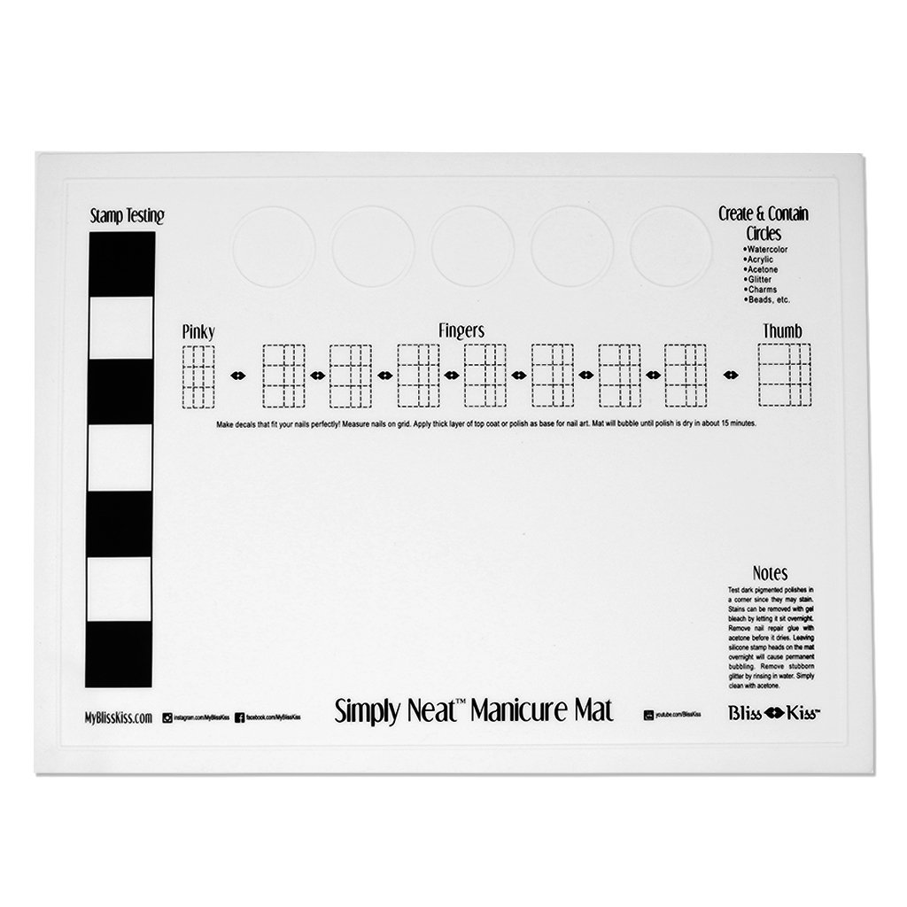 Algopix Similar Product 6 - Bliss Kiss Simply Neat Manicure Mat 